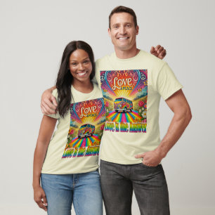 Vibrant Love & Peace Unisex T-Shirt