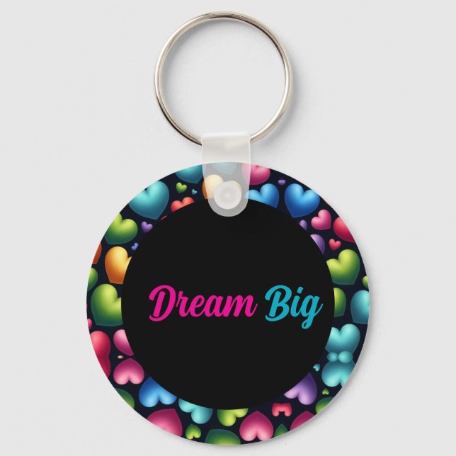 Vibrant Love (personalised) Key Ring (Front)
