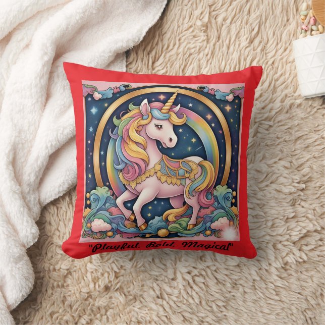"Vibrant Luxe Whimsy" Cushion (Blanket)