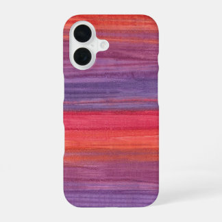 Vibrant Magenta and Purple Abstract Oil Paint iPhone 16 Case