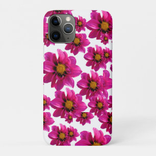 Vibrant Magenta Pink Dahlia Floral PShower Curtain Case-Mate iPhone Case