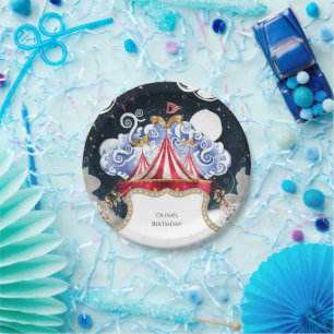 Vibrant Magical Circus Birthday Paper Plate