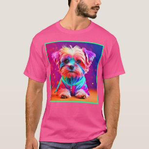 Vibrant Maltese Pup Art T-Shirt