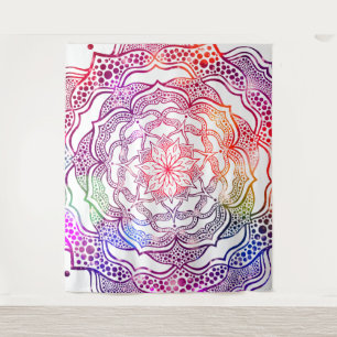 Vibrant Mandala Art Beautiful Chic Stylish Elegant Tapestry