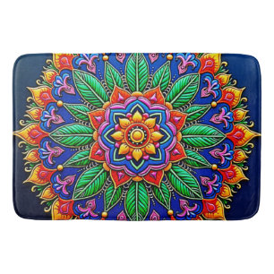 Vibrant Mandala Artistry Bath Mat