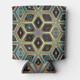 Vibrant Mandala Floral Carpet Can Cooler