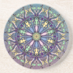 Vibrant Mandala Sandstone Coaster
