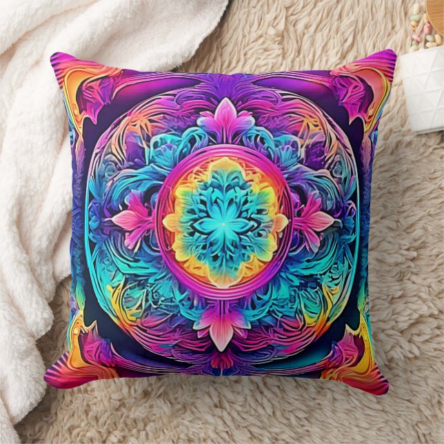 Vibrant Mandala Spirit Cushion (Blanket)