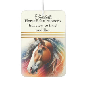 Vibrant-maned horse car air freshener