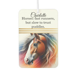 Vibrant maned horse car air freshener
