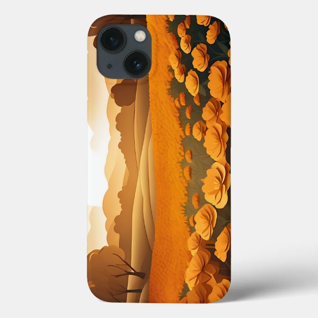 Vibrant Marigold Fields With Sunlit Case-Mate iPhone Case (Back)