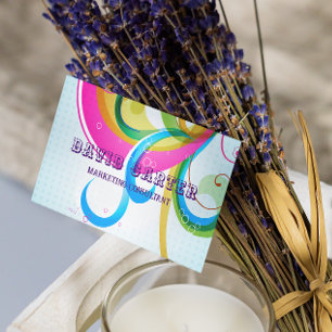 Vibrant Marketing Consultant Professional Business Card