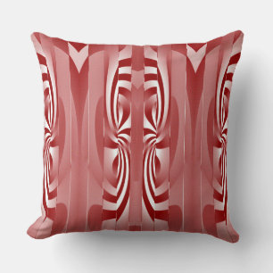 Vibrant maroon & white classic fabric pattern cushion