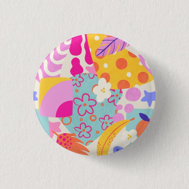 Vibrant Maxi Patchwork 3 Cm Round Badge (Front)