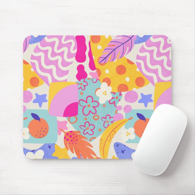 Vibrant Maxi Patchwork Mouse Pad (With Mouse)