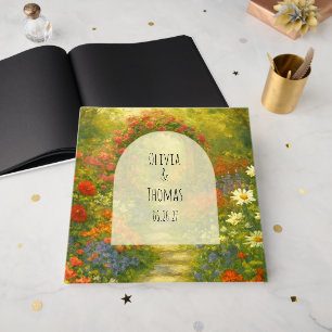 Vibrant Maximalist Garden Wedding Guest Book