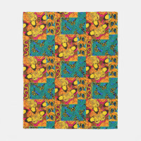 Vibrant Maximalist Pink & Teal Butterfly Art