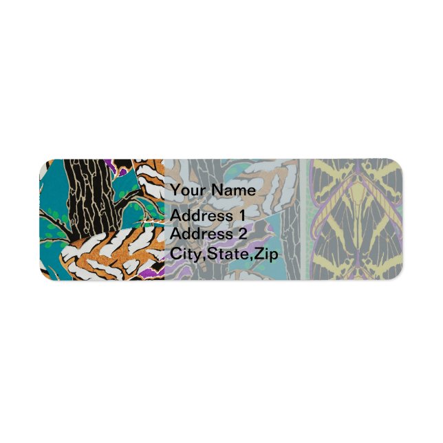 Vibrant Maximalist Teal & Purple Butterfly Art (Front)
