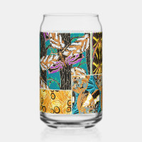 Vibrant Maximalist Teal & Purple Butterfly Art