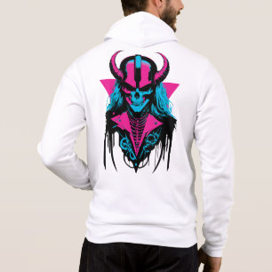 Vibrant Mediaeval Zombie Skull Hoodie