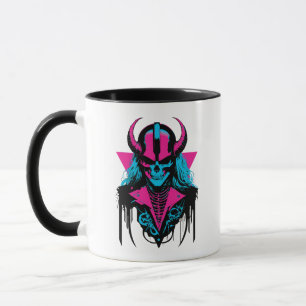 Vibrant Mediaeval Zombie Skull Mug