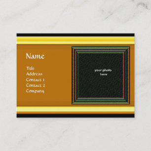 VIBRANT MEMORY2 MONOGRAM gem orange Business Card