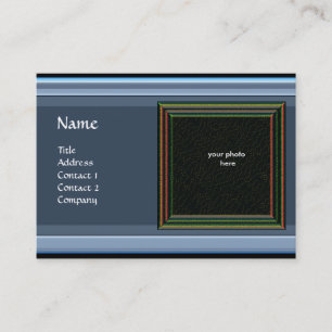VIBRANT MEMORY3 MONOGRAM gem  blue Business Card