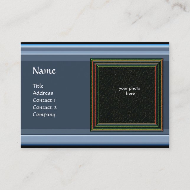 VIBRANT MEMORY3 MONOGRAM gem orange Business Card (Front)