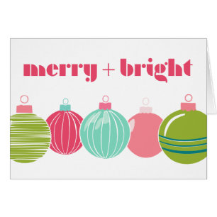 Vibrant Merry + Bright Christmas Card