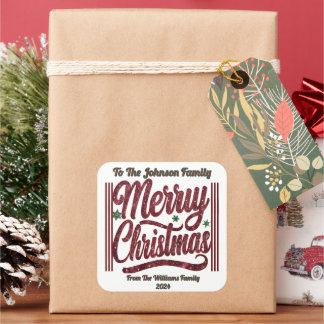 Vibrant Merry Christmas Sticker