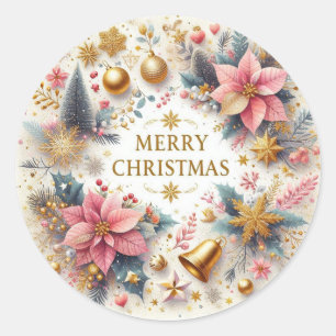 Vibrant Merry Christmas Sticker