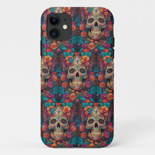 Vibrant Mexican Celebration: Sugar Skull Art Case-Mate iPhone Case