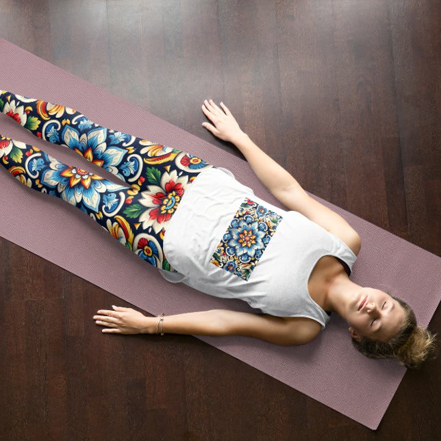 Vibrant Mexican Embroidery Leggings (Creator Uploaded)