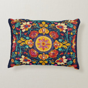 "Vibrant Mexican Fiesta Pillow" Decorative Cushion