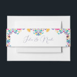 Vibrant Mexican Fiesta Style Rainbow Wedding Invitation Belly Band<br><div class="desc">Beautiful Invitation to celebrate Special occasions and festivals comes with digital and E-invitation as per your request. We would love to replicate our designs to make multiple products like rsvp cards, labels envelopes, and more. Customisation is available for ready to print on request at info@shamaurcreatif@gmail.com. Look Forward to hearing from...</div>