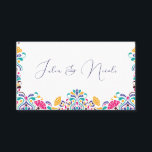Vibrant Mexican Fiesta Style Rainbow Wedding Place Card<br><div class="desc">Beautiful Invitation to celebrate Special occasions and festivals comes with digital and E-invitation as per your request. We would love to replicate our designs to make multiple products like rsvp cards, labels envelopes, and more. Customisation is available for ready to print on request at info@shamaurcreatif@gmail.com. Look Forward to hearing from...</div>