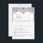 Vibrant Mexican Fiesta Style Rainbow Wedding RSVP Card<br><div class="desc">Beautiful Invitation to celebrate Special occasions and festivals comes with digital and E-invitation as per your request. We would love to replicate our designs to make multiple products like rsvp cards, labels envelopes, and more. Customisation is available for ready to print on request at info@shamaurcreatif@gmail.com. Look Forward to hearing from...</div>