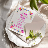 Vibrant Mexican Floral Fiesta Baby Shower Girl