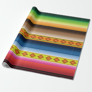 Vibrant Mexican Rug Wrapping Paper