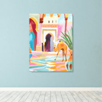 Vibrant Middle Eastern Camel Art Print – Colourful