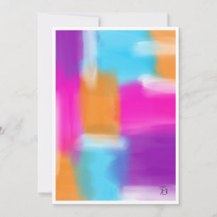Vibrant Minimal Abstract Artwork Thank You Card
