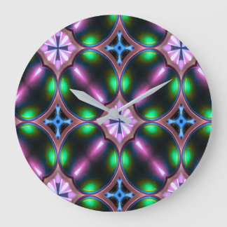 Vibrant Modern Geometric Abstract Large Clock