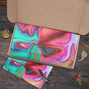 Vibrant Modern Marble Watercolor Personalise Tissue Paper
