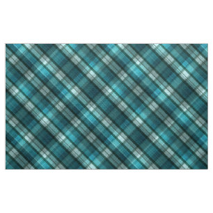 Vibrant & Modern Teal Plaid Pattern Fabric