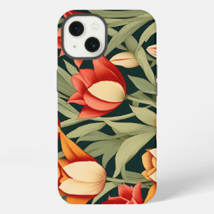 Vibrant Modern Tulips Floral iPhone 13 Case