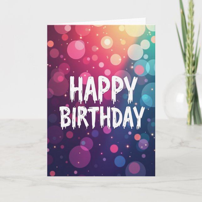 Vibrant Molten Birthday Card (Front)