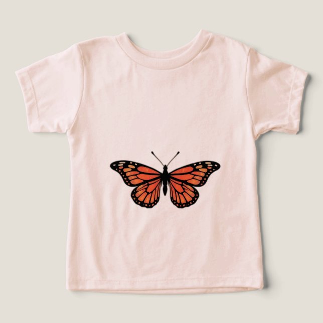 Vibrant Monarch Butterfly Illustration on Light Ba (Design Front)