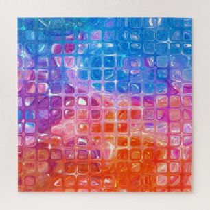Vibrant Mosaic: Multicolored Abstract Background Jigsaw Puzzle
