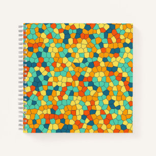 Vibrant mosaic pattern notebook