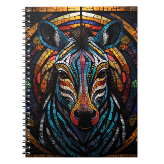 Vibrant Mosaic Zebra Notebook